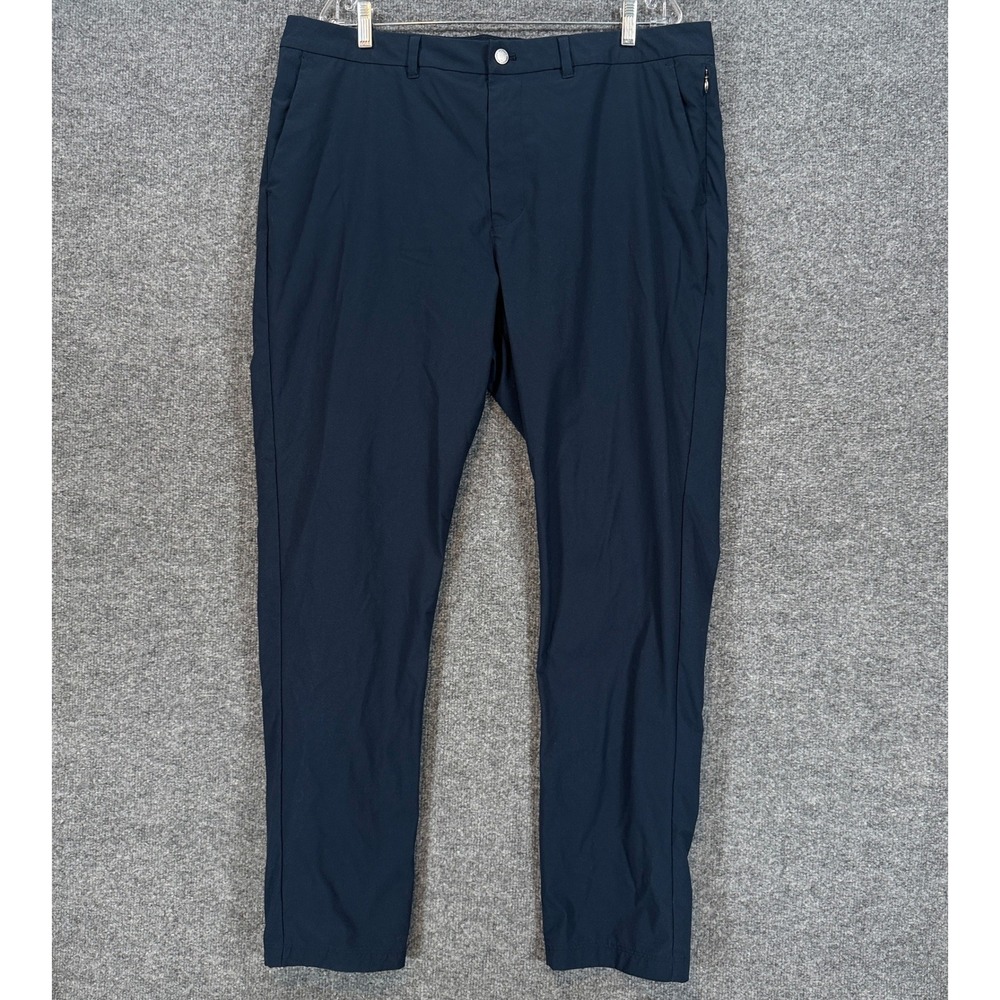 Untuckit Traveler Pant Mens 38x29 Navy Slim Fit Technical Commuter Trousers